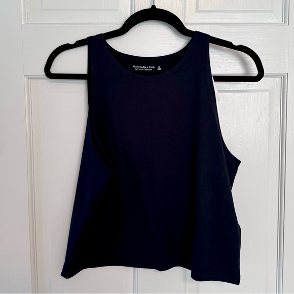 Abercrombie & Fitch Tops - Abercrombie & Fitch | Cropped High-Neck Tank, Black, Size XL - NWT